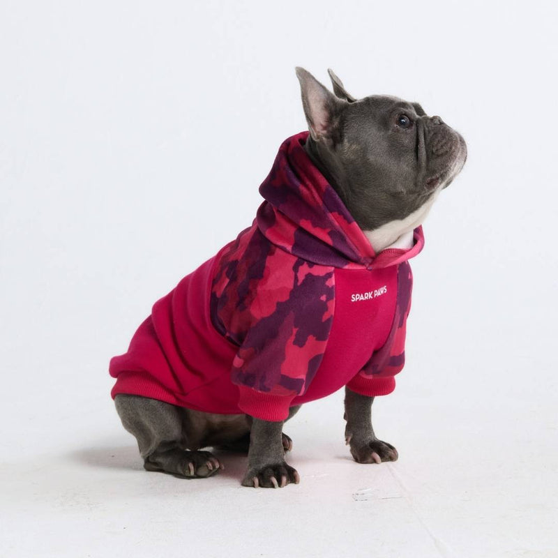 Fuchsia Camo Dog Hoodie