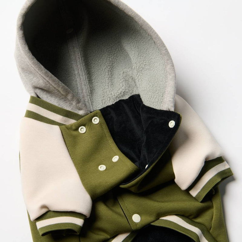 Dog Varsity Jacket - Green