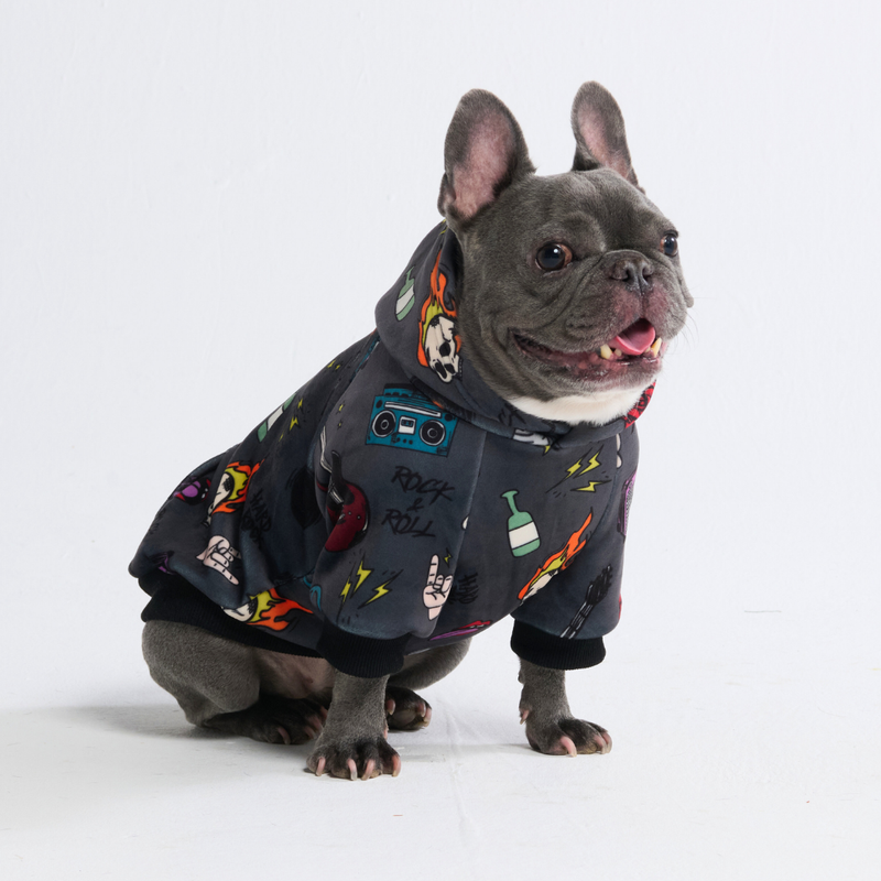 Rock and Roll Dog Hoodie