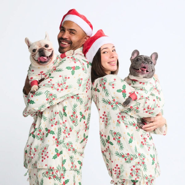 Couple and dog pajamas sale