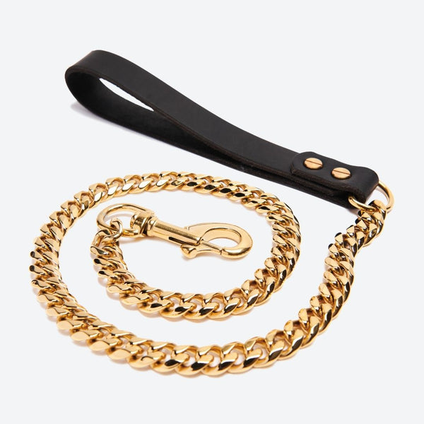 Cuban Link Gold Chain Dog Collar  Heavy Duty Dog Chains – SPARK PAWS